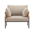 Okak 36W x 17H Modern Patio Accent Chairs Wide Armchairs with 2 Extra Pillows,Set of 1/2,Outdoor Club Chairs for Porch,Garden&Backyard