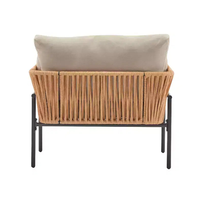 Okak 36W x 17H Modern Patio Accent Chairs Wide Armchairs with 2 Extra Pillows,Set of 1/2,Outdoor Club Chairs for Porch,Garden&Backyard