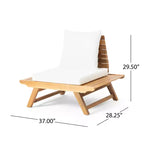 Okak Boho Patio Armless Club Chair Upholstered Accent Chair,A-Shaped Poolside Chairs for Garden,Porch&Backyard,Rustic Patio Furniture