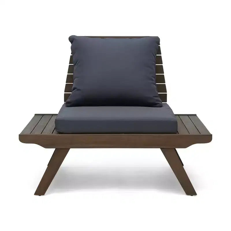 Okak Boho Patio Armless Club Chair Upholstered Accent Chair,A-Shaped Poolside Chairs for Garden,Porch&Backyard,Rustic Patio Furniture