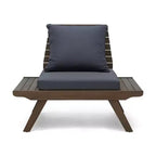 Okak Boho Patio Armless Club Chair Upholstered Accent Chair,A-Shaped Poolside Chairs for Garden,Porch&Backyard,Rustic Patio Furniture