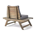 Okak Boho Patio Armless Club Chair Upholstered Accent Chair,A-Shaped Poolside Chairs for Garden,Porch&Backyard,Rustic Patio Furniture
