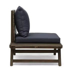 Okak Boho Patio Armless Club Chair Upholstered Accent Chair,A-Shaped Poolside Chairs for Garden,Porch&Backyard,Rustic Patio Furniture