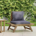Okak Boho Patio Armless Club Chair Upholstered Accent Chair,A-Shaped Poolside Chairs for Garden,Porch&Backyard,Rustic Patio Furniture