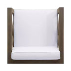 GDFStudio Sam Outdoor Patio Acacia Wood Club Chair with Water-Resistant Cushion