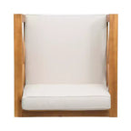 GDFStudio Sam Outdoor Patio Acacia Wood Club Chair with Water-Resistant Cushion