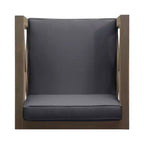 GDFStudio Sam Outdoor Patio Acacia Wood Club Chair with Water-Resistant Cushion