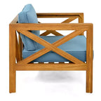 Christopher Knight Home Maribel Transitional Outdoor Acacia Wood Club Chair with Cushions (Set of 2)