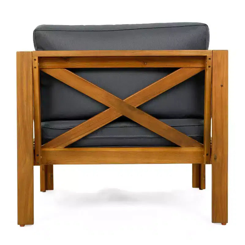 Christopher Knight Home Maribel Transitional Outdoor Acacia Wood Club Chair with Cushions (Set of 2)