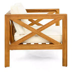 Christopher Knight Home Maribel Transitional Outdoor Acacia Wood Club Chair with Cushions (Set of 2)
