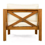 Christopher Knight Home Maribel Transitional Outdoor Acacia Wood Club Chair with Cushions (Set of 2)