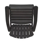 Sedia pieghevole Adirondack da patio Okak Oversized, set da 2, sedia da pranzo e sedia accentata in acacia premium per giardino e cortile, sedia a sdraio da esterno