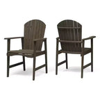 Sedia pieghevole Adirondack da patio Okak Oversized, set da 2, sedia da pranzo e sedia accentata in acacia premium per giardino e cortile, sedia a sdraio da esterno
