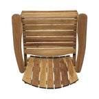 Sedia pieghevole Adirondack da patio Okak Oversized, set da 2, sedia da pranzo e sedia accentata in acacia premium per giardino e cortile, sedia a sdraio da esterno