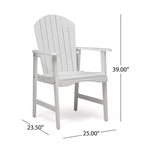 Sedia pieghevole Adirondack da patio Okak Oversized, set da 2, sedia da pranzo e sedia accentata in acacia premium per giardino e cortile, sedia a sdraio da esterno