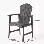 Sedia pieghevole Adirondack da patio Okak Oversized, set da 2, sedia da pranzo e sedia accentata in acacia premium per giardino e cortile, sedia a sdraio da esterno