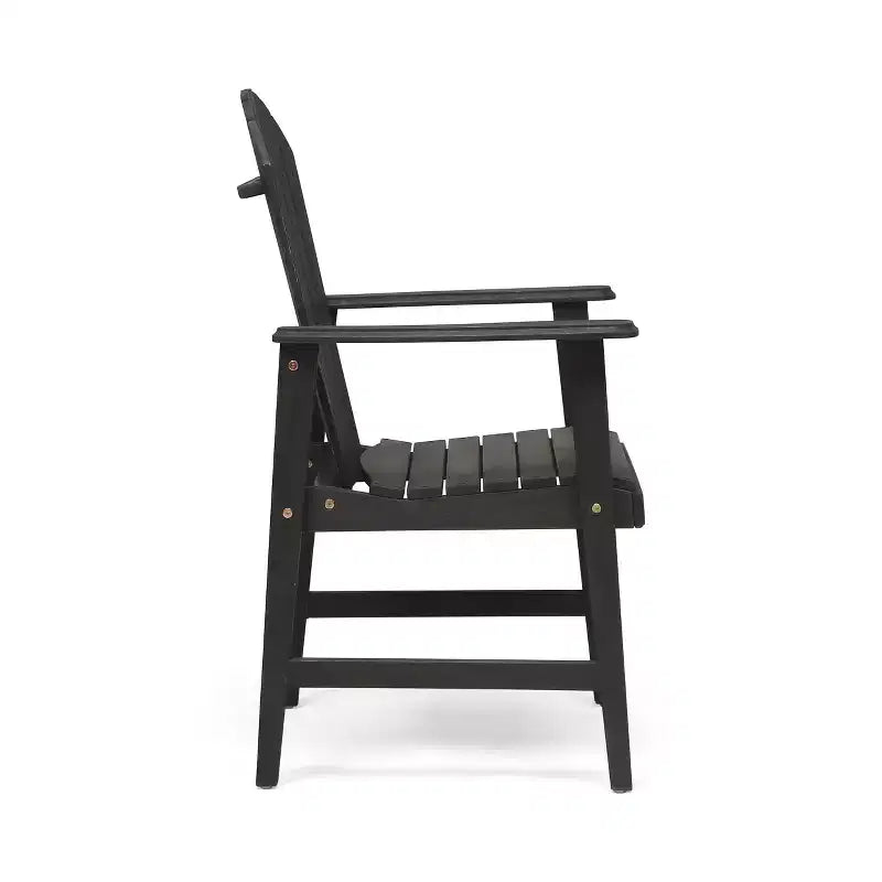 Sedia pieghevole Adirondack da patio Okak Oversized, set da 2, sedia da pranzo e sedia accentata in acacia premium per giardino e cortile, sedia a sdraio da esterno