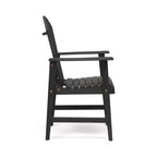 Sedia pieghevole Adirondack da patio Okak Oversized, set da 2, sedia da pranzo e sedia accentata in acacia premium per giardino e cortile, sedia a sdraio da esterno