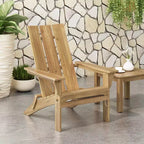 Okak Sedia Pieghevole Rustica da Patio Adirondack in Acacia per Portico, Giardino e Cortile, Sedia a Sdraio da Esterno, Max 136 kg