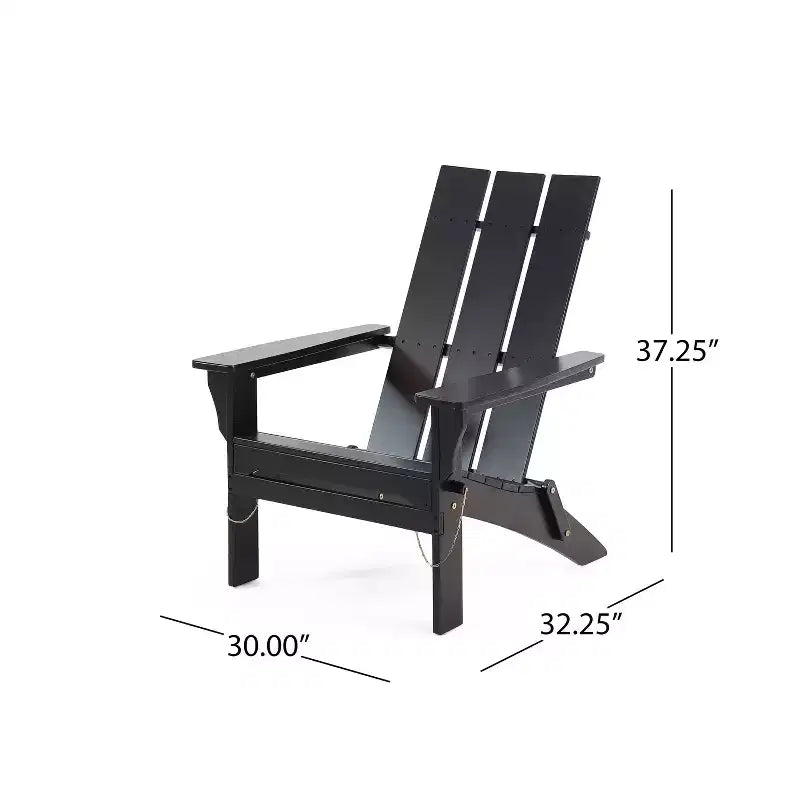 Okak Sedia Pieghevole Rustica da Patio Adirondack in Acacia per Portico, Giardino e Cortile, Sedia a Sdraio da Esterno, Max 136 kg