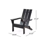 Okak Sedia Pieghevole Rustica da Patio Adirondack in Acacia per Portico, Giardino e Cortile, Sedia a Sdraio da Esterno, Max 136 kg