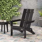 Okak Sedia Pieghevole Rustica da Patio Adirondack in Acacia per Portico, Giardino e Cortile, Sedia a Sdraio da Esterno, Max 136 kg