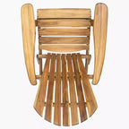 Sedia Adirondack Pieghevole Rustica Okak in Acacia Premium per Patio, Veranda, Giardino e Cortile, Sedia a Sdraio da Esterno, Max 136 kg