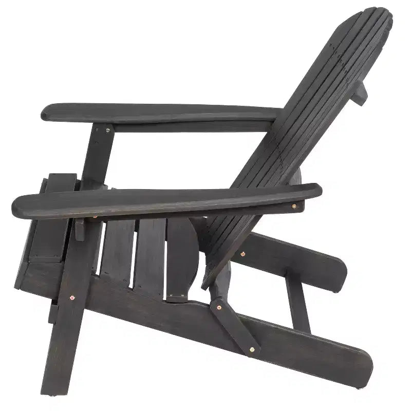 Sedia Adirondack Pieghevole Rustica Okak in Acacia Premium per Patio, Veranda, Giardino e Cortile, Sedia a Sdraio da Esterno, Max 136 kg
