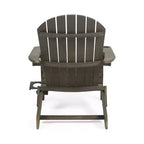 Sedia Adirondack Pieghevole Rustica per Patio Okak, Sedia da Giardino in Legno per Portico, Giardino e Cortile, Sedia a Sdraio da Esterno, Max 150 kg