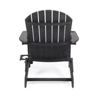 Sedia Adirondack Pieghevole Rustica per Patio Okak, Sedia da Giardino in Legno per Portico, Giardino e Cortile, Sedia a Sdraio da Esterno, Max 150 kg