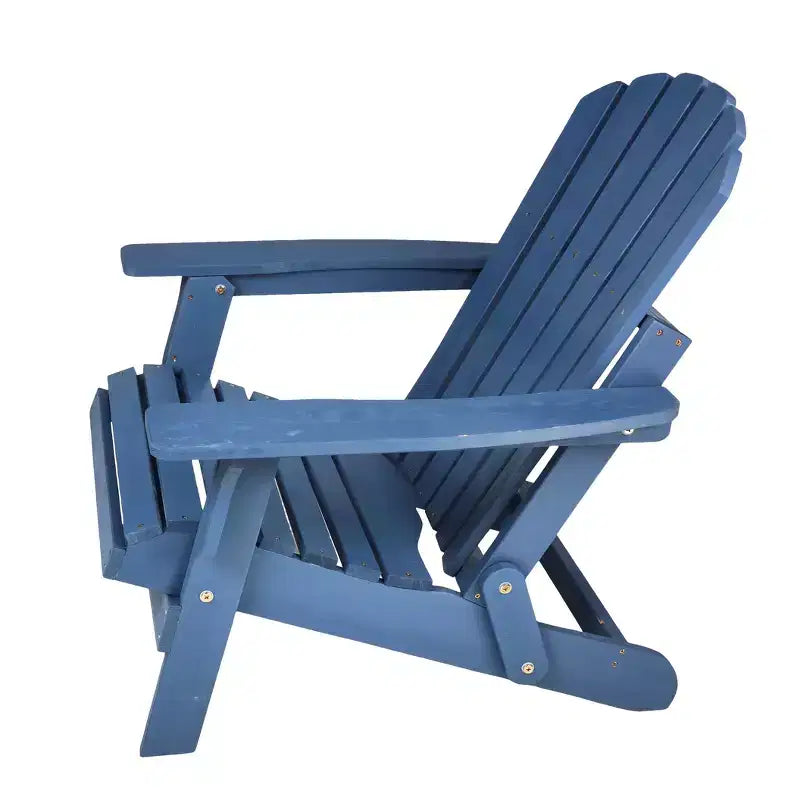 Okak Oversized Patio Folding Adirondack Chair Wooden Accent Chair for Porch,Garden&Backyard,Outdoor Lounge Chair,330lbs Max