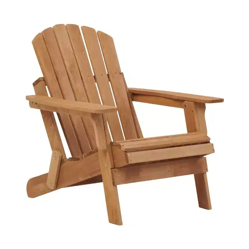 Okak Oversized Patio Folding Adirondack Chair Wooden Accent Chair for Porch,Garden&Backyard,Outdoor Lounge Chair,330lbs Max