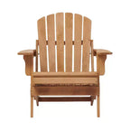 Okak Oversized Patio Folding Adirondack Chair Wooden Accent Chair for Porch,Garden&Backyard,Outdoor Lounge Chair,330lbs Max