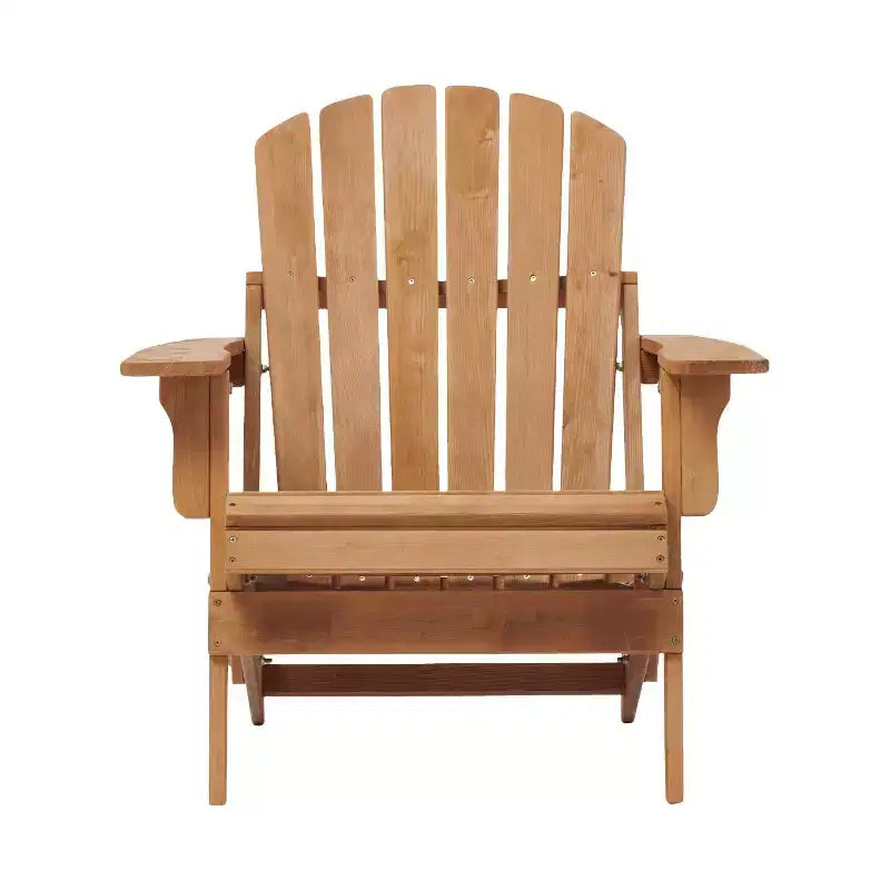 Okak Oversized Patio Folding Adirondack Chair Wooden Accent Chair for Porch,Garden&Backyard,Outdoor Lounge Chair,330lbs Max
