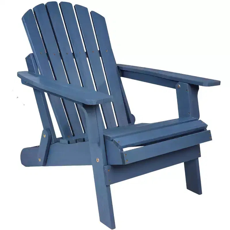 Okak Oversized Patio Folding Adirondack Chair Wooden Accent Chair for Porch,Garden&Backyard,Outdoor Lounge Chair,330lbs Max