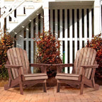 Okak Oversized Patio Folding Adirondack Chair Wooden Accent Chair for Porch,Garden&Backyard,Outdoor Lounge Chair,330lbs Max