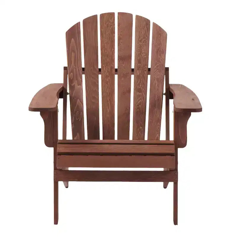 Okak Oversized Patio Folding Adirondack Chair Wooden Accent Chair for Porch,Garden&Backyard,Outdoor Lounge Chair,330lbs Max
