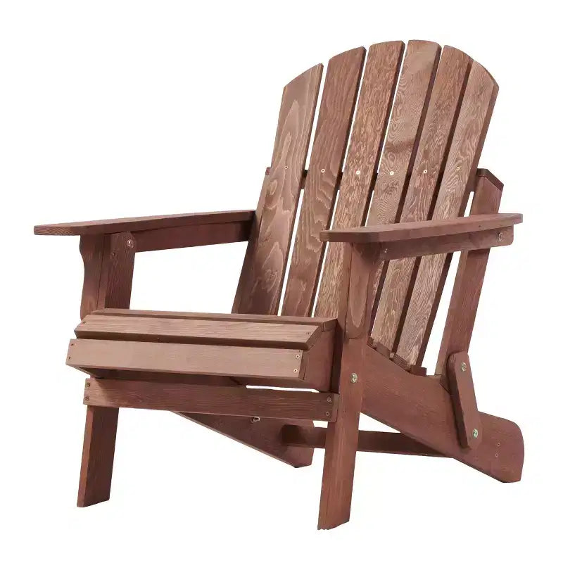 Okak Oversized Patio Folding Adirondack Chair Wooden Accent Chair for Porch,Garden&Backyard,Outdoor Lounge Chair,330lbs Max