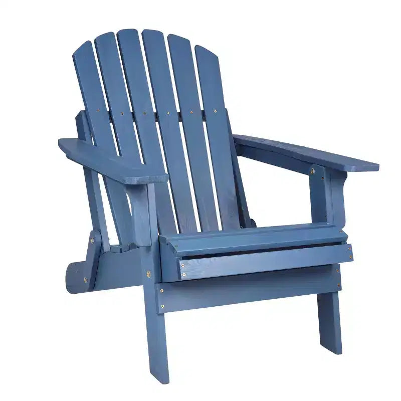 Okak Oversized Patio Folding Adirondack Chair Wooden Accent Chair for Porch,Garden&Backyard,Outdoor Lounge Chair,330lbs Max