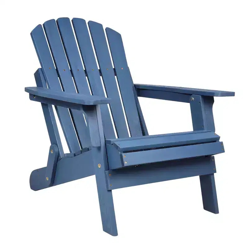 Okak Oversized Patio Folding Adirondack Chair Wooden Accent Chair for Porch,Garden&Backyard,Outdoor Lounge Chair,330lbs Max