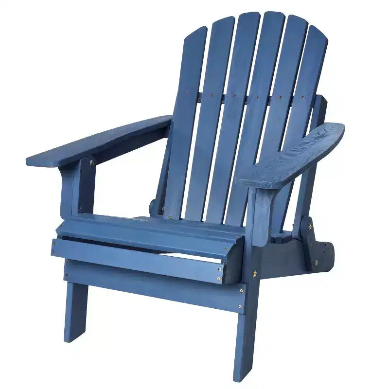 Okak Oversized Patio Folding Adirondack Chair Wooden Accent Chair for Porch,Garden&Backyard,Outdoor Lounge Chair,330lbs Max