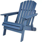 Okak Oversized Patio Folding Adirondack Chair Wooden Accent Chair for Porch,Garden&Backyard,Outdoor Lounge Chair,330lbs Max
