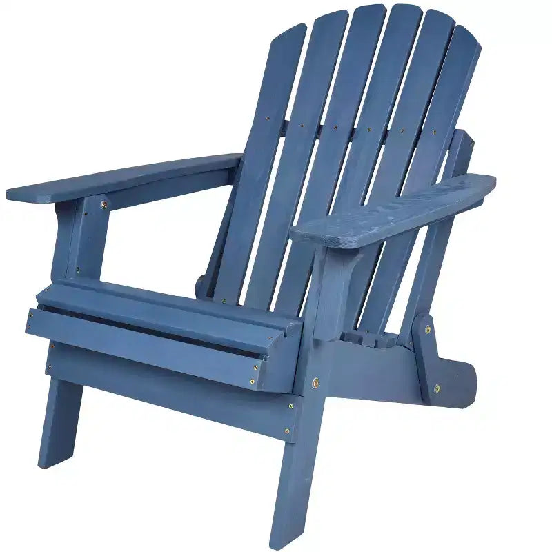 Okak Oversized Patio Folding Adirondack Chair Wooden Accent Chair for Porch,Garden&Backyard,Outdoor Lounge Chair,330lbs Max