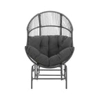 Okak 20 Patio Egg Chair PE Rattan Wicker Glider Chair,Oversized Accent Chair for Porch,Garden&Backyard,Modern&Rustic Lounge Chair