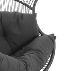 Okak 20 Patio Egg Chair PE Rattan Wicker Glider Chair,Oversized Accent Chair for Porch,Garden&Backyard,Modern&Rustic Lounge Chair