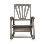 Okak Sedia reclinabile elegante Boho Sedia a dondolo in acacia con poggiapiedi retrattile per giardino, portico e cortile, sedia per il tempo libero all'aperto