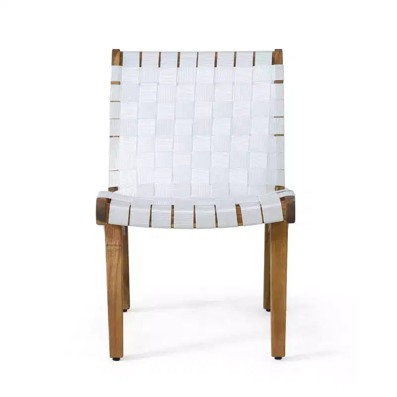 Okak 16.7 Sedie a Sdraio Rustiche da Esterno con Cinghia in Corda Intrecciata in Legno di Acacia per Giardino, Portico, Piscina e Cortile, Mobili da Esterno con Seduta