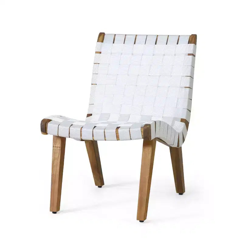 Okak 16.7 Sedie a Sdraio Rustiche da Esterno con Cinghia in Corda Intrecciata in Legno di Acacia per Giardino, Portico, Piscina e Cortile, Mobili da Esterno con Seduta