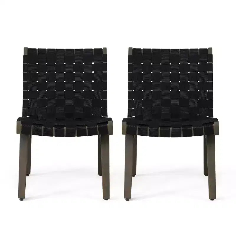 Okak 16.7 Sedie a Sdraio Rustiche da Esterno con Cinghia in Corda Intrecciata in Legno di Acacia per Giardino, Portico, Piscina e Cortile, Mobili da Esterno con Seduta