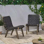 Okak 16.7 Sedie a Sdraio Rustiche da Esterno con Cinghia in Corda Intrecciata in Legno di Acacia per Giardino, Portico, Piscina e Cortile, Mobili da Esterno con Seduta